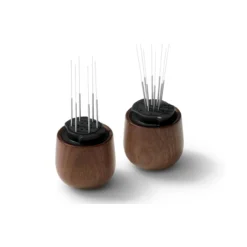 Accesorio para airear y nivelar el café molido de acero inox y madera de nogal Sage