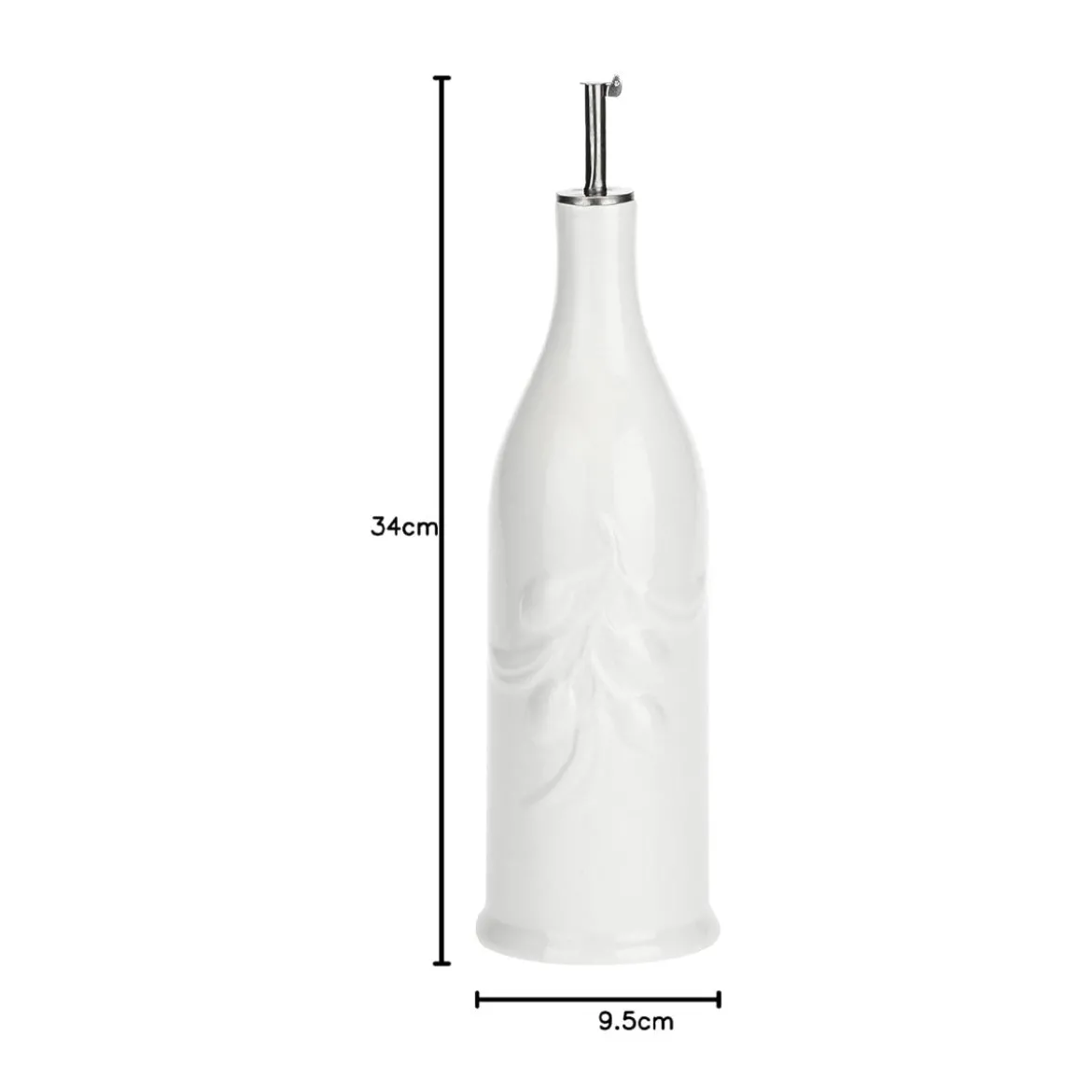 Aceitera cilíndrica de porcelana Menage La Porcellana Bianca