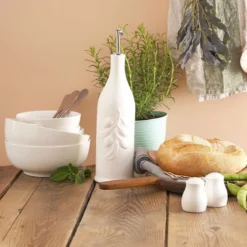 Aceitera cilíndrica de porcelana Menage La Porcellana Bianca