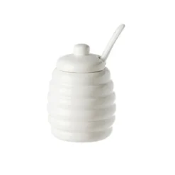 Azucarero con cuchara de porcelana Menage La Porcellana Bianca