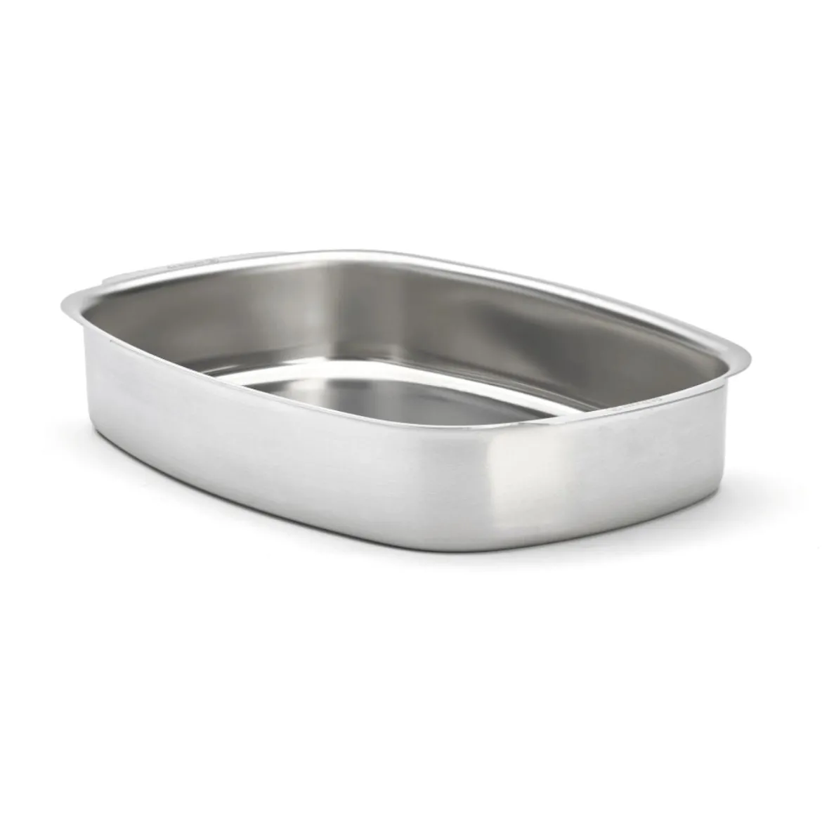 Bandeja rectangular honda para horno de acero inoxidable De Buyer