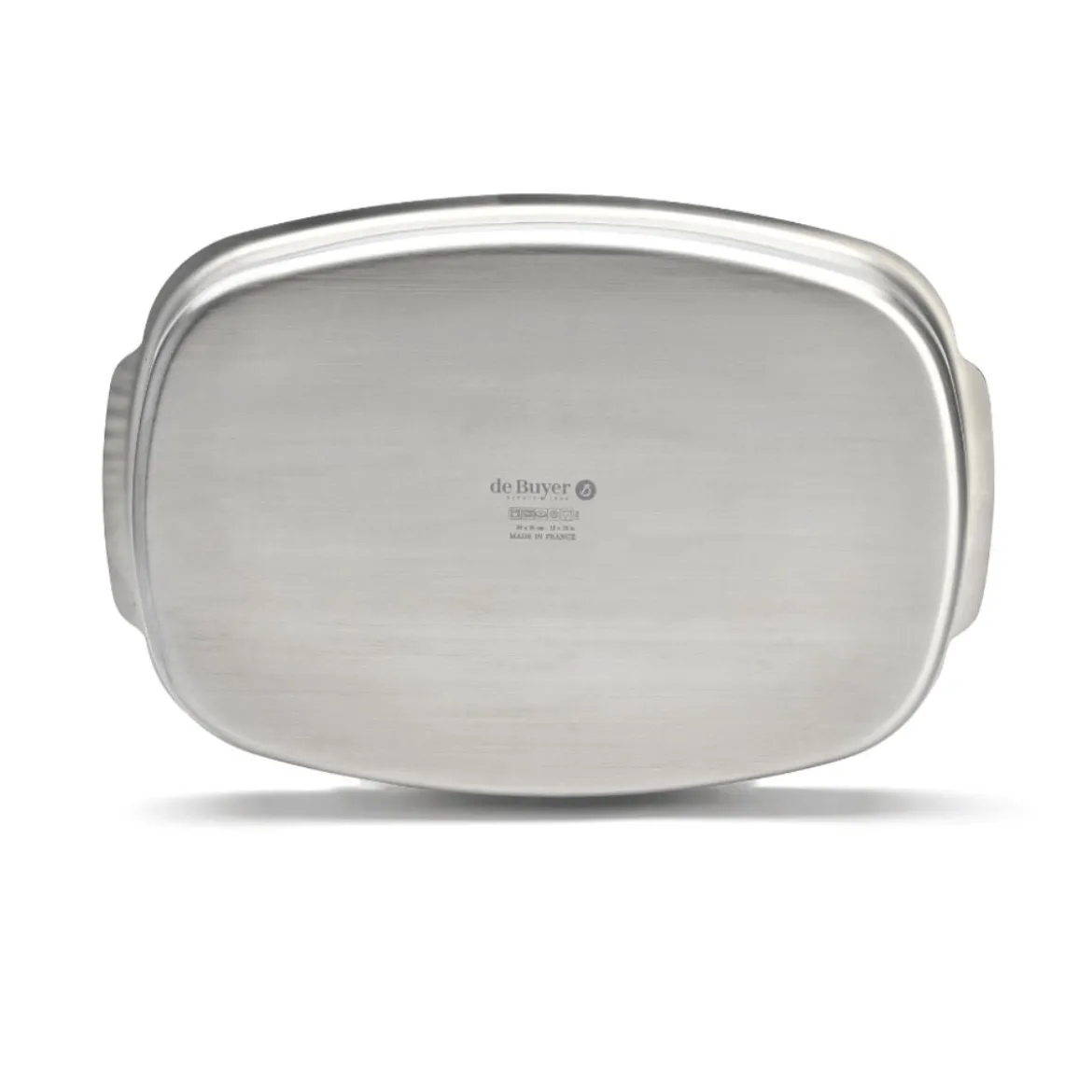 Bandeja rectangular honda para horno de acero inoxidable De Buyer