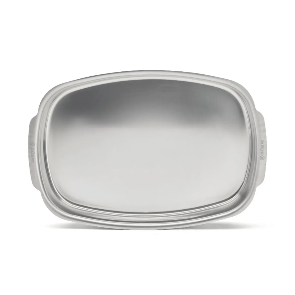 Bandeja rectangular honda para horno de acero inoxidable De Buyer