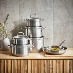 Batería de cocina de acero inox 4 y 6 piezas Brillant WMF