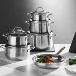Batería de cocina de acero inox 4 y 6 piezas Brillant WMF