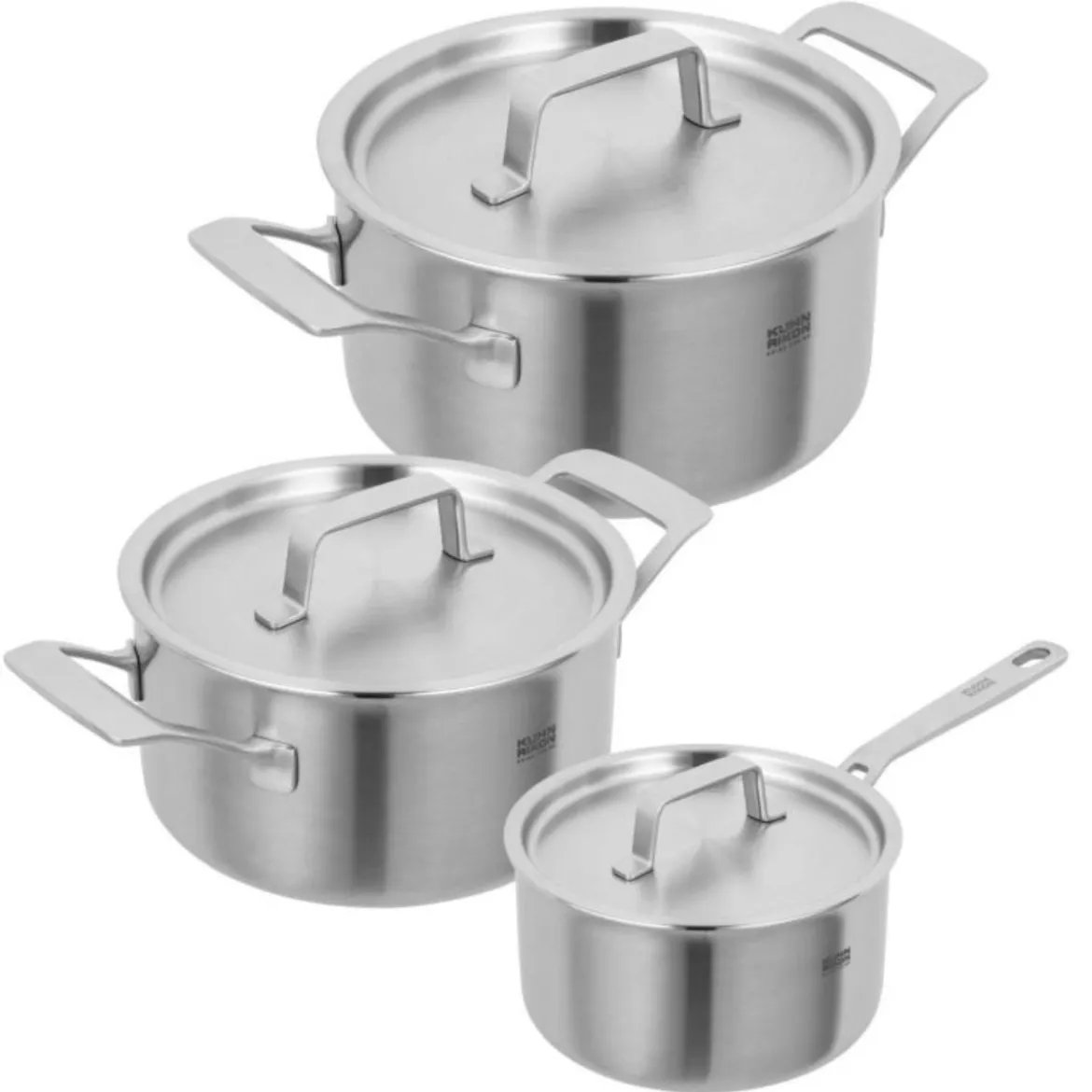 Batería de 3 piezas de acero inoxidable Fiveply Kuhn Rikon
