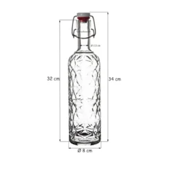 Botella de cristal con tapón basculante Oriente Bormioli Rocco