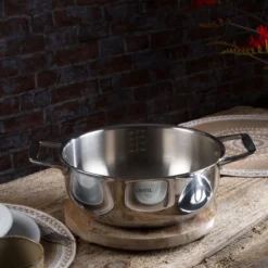Cacerola alta de acero inoxidable 5-Ply con tapa Castel'Pro Cristel