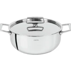 Cacerola alta de acero inoxidable 5-Ply con tapa Castel'Pro Cristel