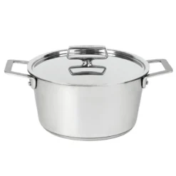 Cacerola alta de acero inoxidable con tapa de inox 1826 Cristel