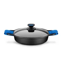 Cacerola baja con tapa Solid+ con asas de silicona Monix