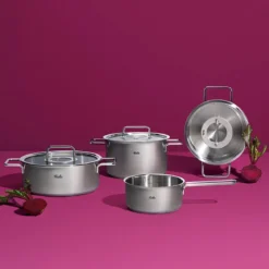 Cacerola con tapa de acero inoxidable Pure Fissler