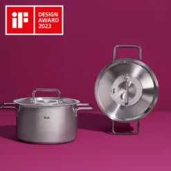 Cacerola con tapa de acero inoxidable Pure Fissler