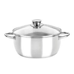 Cacerola de acero inoxidable con tapa cristal Optima Monix