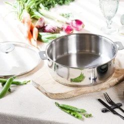 Cacerola y sauté de acero inoxidable multicapa Casteline Cristel