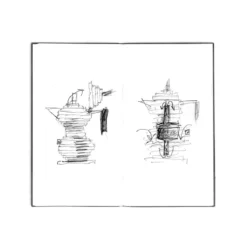 Cafetera de aluminio fundido de Michele De Lucchi Pulcina Alessi (apta inducción)