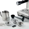 Cafetera Espresso de metal con molinillo de café y monodosis Ariete
