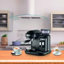 Cafetera Espresso Moderna con molinillo Ariete