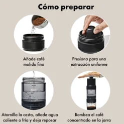 Cafetera portátil manual para café caliente y cold brew Rapid Brewer OXO