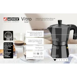 Cafetera Vitro-Noir Monix