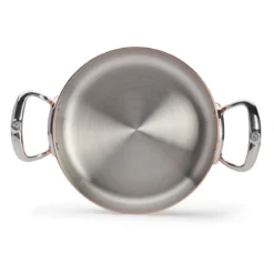 Cazuela de cobre Inocuivre con asas y tapa de inox De Buyer