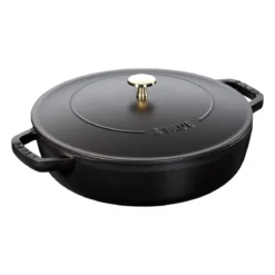 Cocotte baja tipo cacerola de hierro fundido Staub