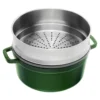 Cocotte de hierro fundido con vaporera de inox Staub