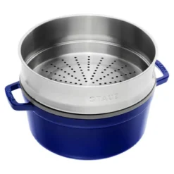 Cocotte de hierro fundido con vaporera de inox Staub