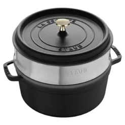 Cocotte de hierro fundido con vaporera de inox Staub