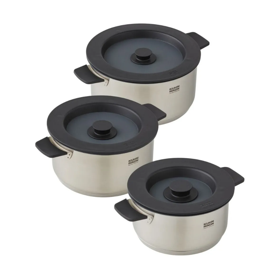 Conjunto de 3 ollas Smart&Compact Kuhn Rikon