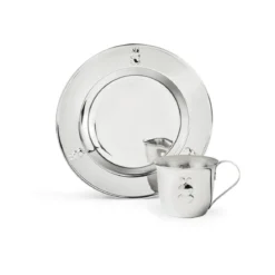 Conjunto de plato y taza de acero inox Miffy Zilverstad