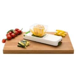 Cortador de patatas y verduras con dos cuchillas y recogedor Alligator