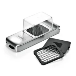 Cortador de patatas y verduras de inox con tres cuchillas y recogedor Alligator