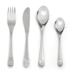 Cubertería de 4 piezas de acero inox Nature Zilverstad