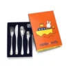 Cubertería de 4 piezas de acero inox Miffy Vehicles Zilverstad