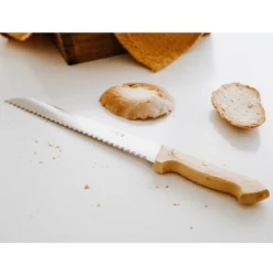 Cuchillo de pan Pallarès de acero inoxidable con mango de boj