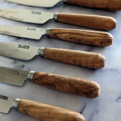 Cuchillos de cocina con mango redondo de olivo Pallarès