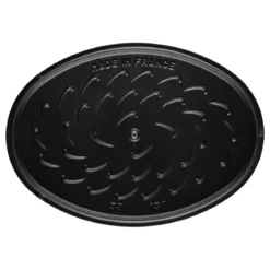 Fuente de horno ovalada de hierro fundido con tapa Staub