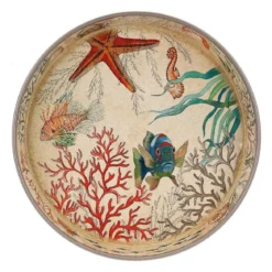 Fuente redonda para servir de melamina Sea Life Rose & Tulipani
