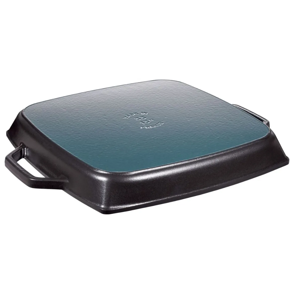 Grill cuadrado de hierro fundido con asas Staub