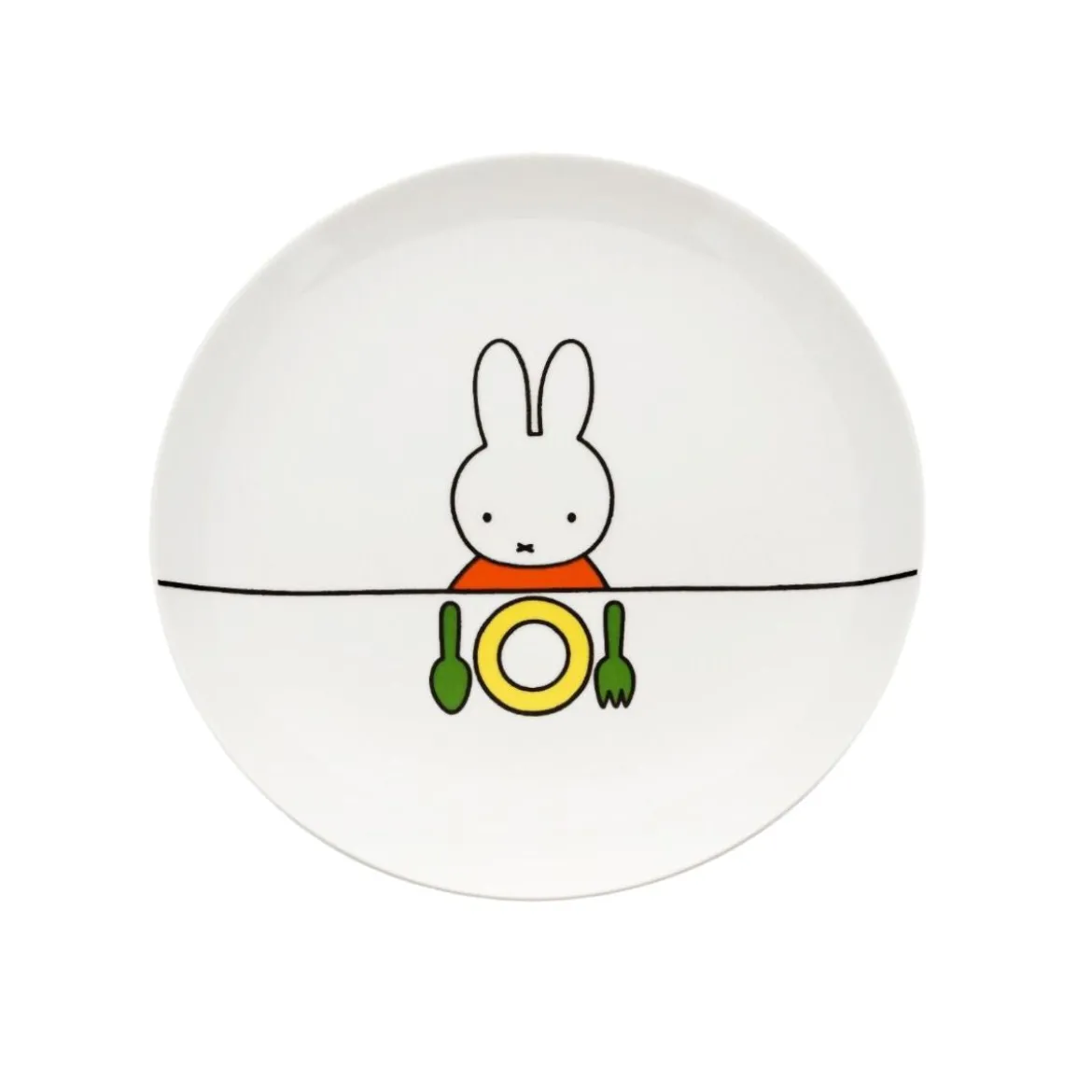Juego cubertería 6 piezas inox y porcelana Miffy Zilverstad