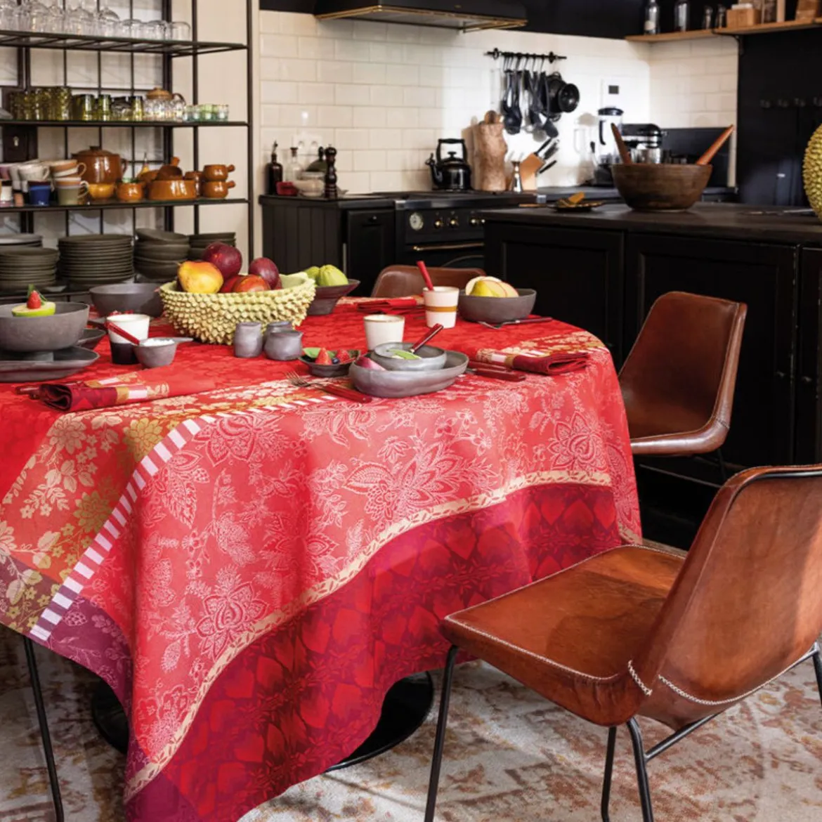 Mantel antimanchas de algodón Gipsy Le Jacquard Français