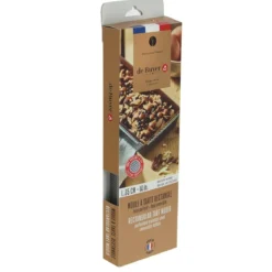 Molde rectangular perforado con papel de hornear De Buyer
