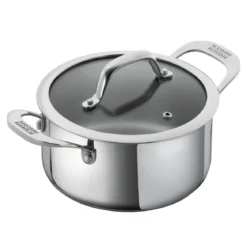 Olla baja de acero inoxidable con tapa de cristal Allround Kuhn Rikon