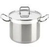 Olla de acero inox de 2,5 a 17 L con tapa inox Bra Profesional