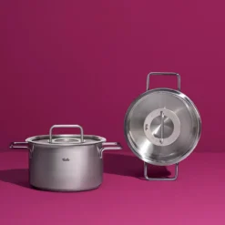Olla de acero inoxidable con tapa de cristal Pure Fissler