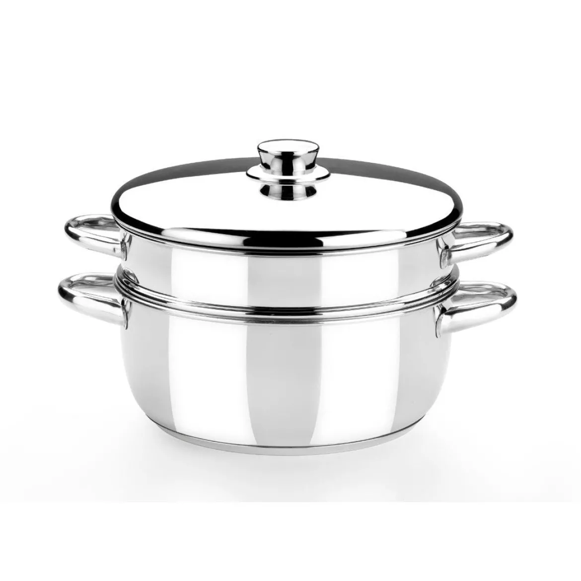 Olla vapor Optima 24cm con tapa inox Monix