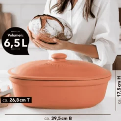 Panera ovalada de terracota Römertopf