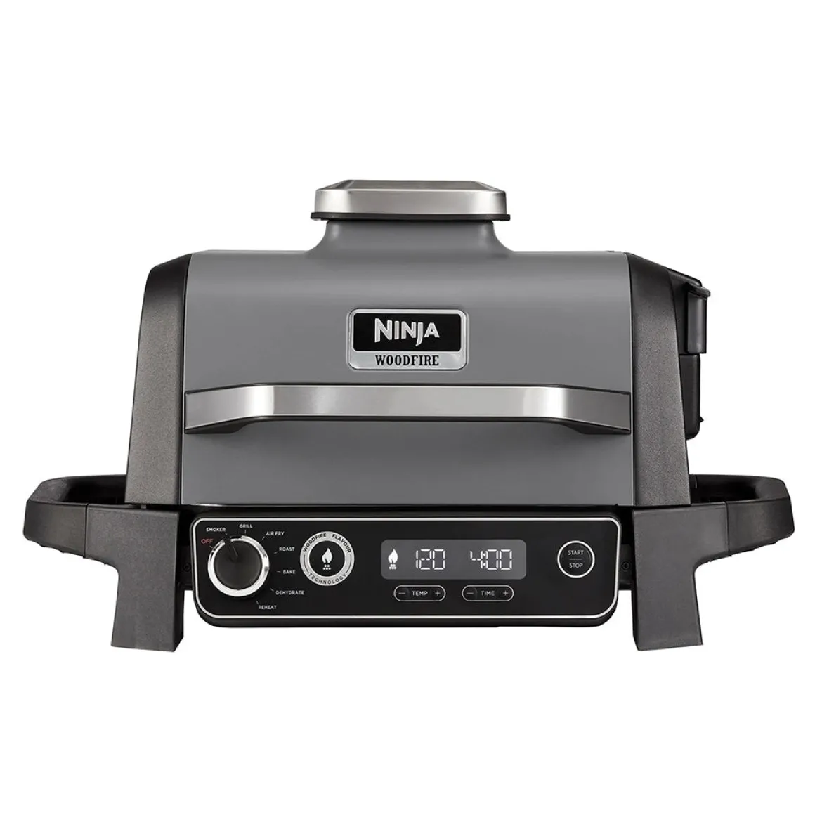 Parrilla eléctrica de exterior con ahumador y freidora de aire Ninja®