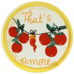 Plato de porcelana para pizza Aumm Rose & Tulipani